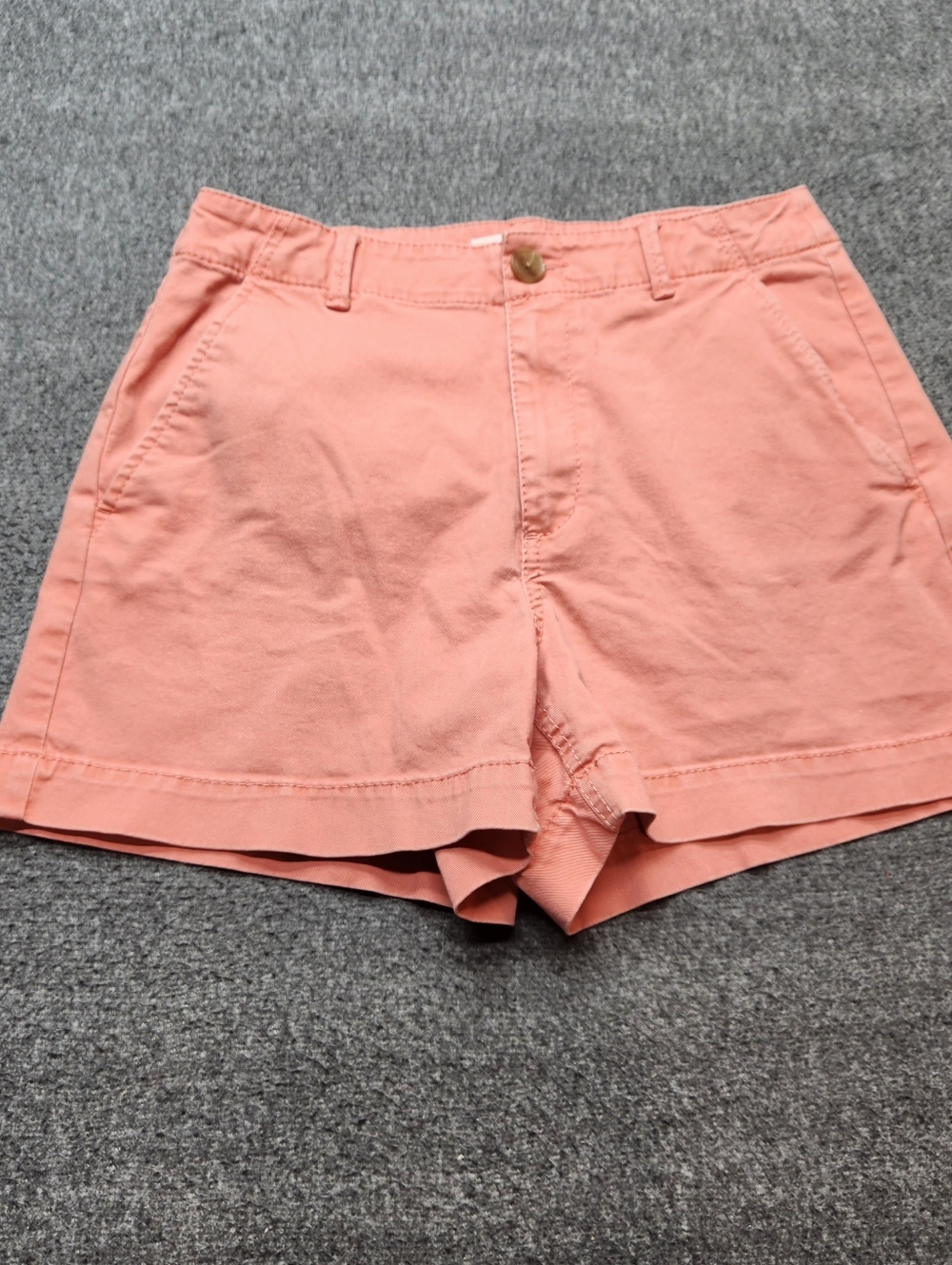 Loft Washed Twill Shorts‎ Womens Size 2 Coral Chino Casual Summer